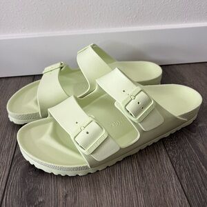 Birkenstock Light Green Arizona Eva Double Strap Slide Sandals Size 40 (9-9.5)
